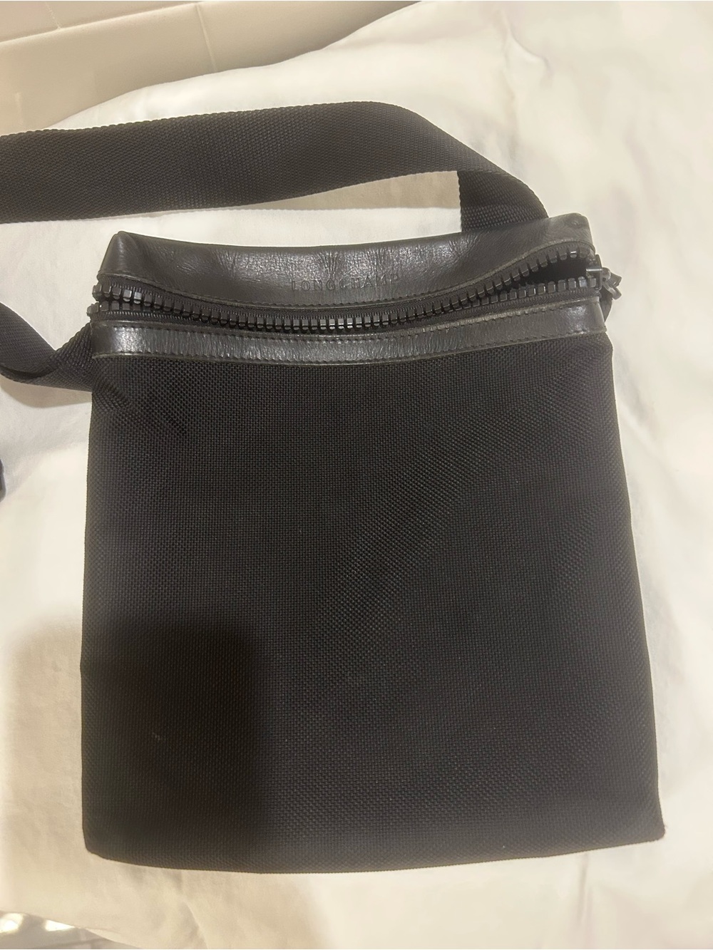 Longchamp Black Crossbody Sling Bag
